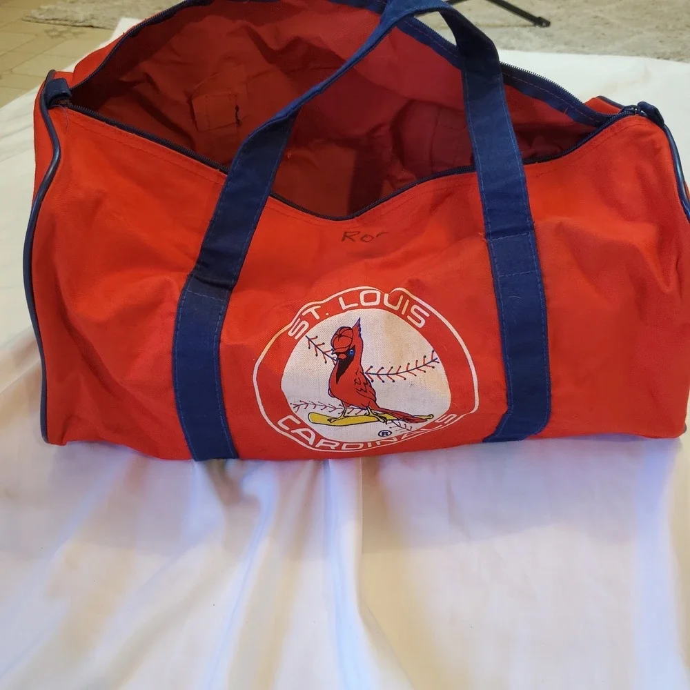 St. Louis Cardinals MetLife Red Duffel Bag Blue ft. Snoopy